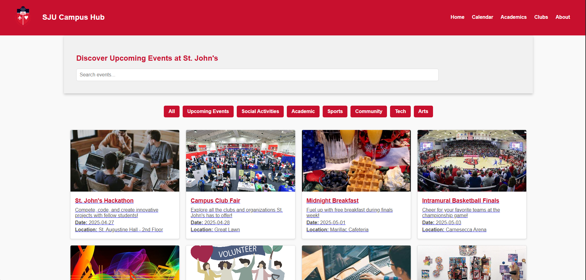 SJU Campus Hub preview