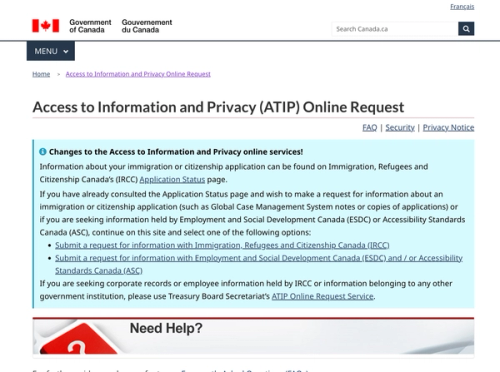 access to information and privacy ATIP 