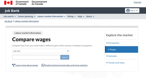 determining wages job bank