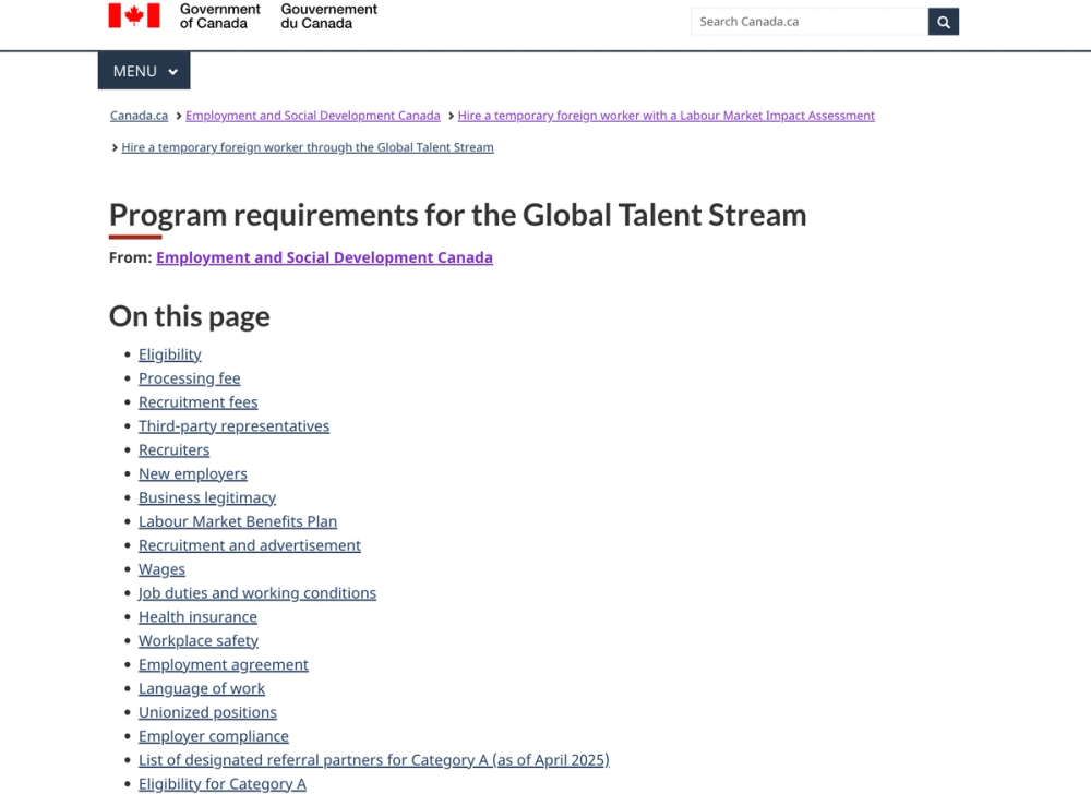 global talent stream