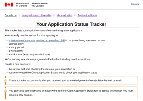 application status tracker