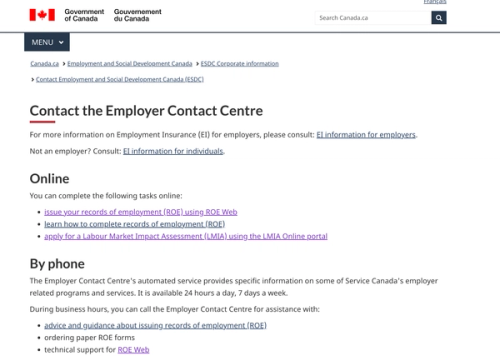 escd employer contact centre