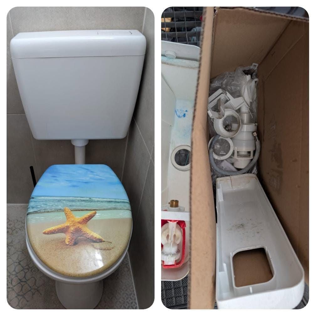 WC-Reparatur vorher und nachher