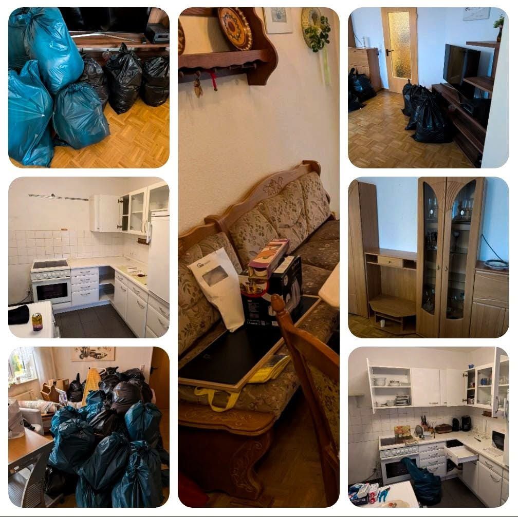 Entrümpelung von Küche und Zimmer