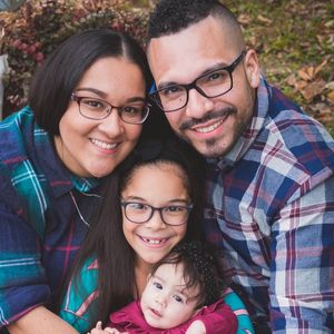 Brittany, her husband, and two daughters