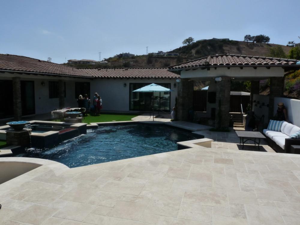 Click to view Backyard of house with pool