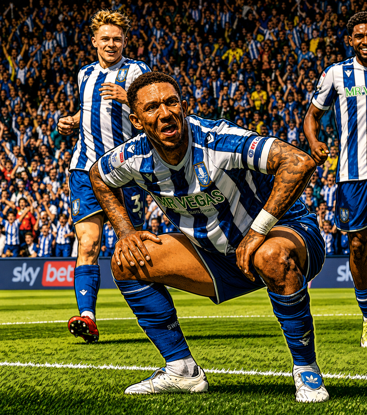 Liam palmer goal celebration vs West Brom