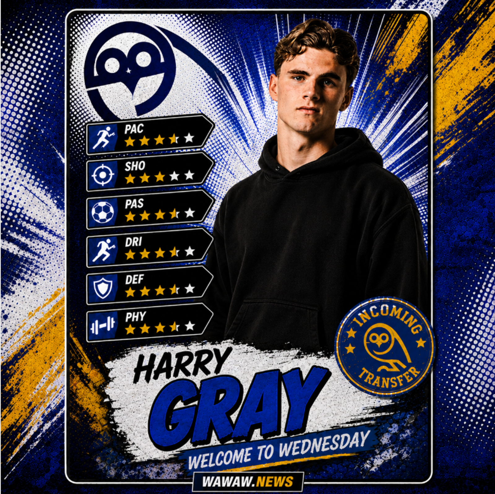 Harry Gray joins Wednesday as Owls add Leeds United prospect to attacking ranks