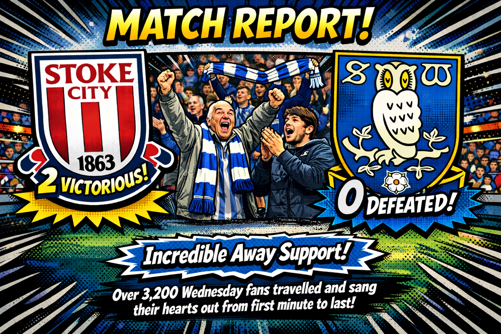 Stoke City 2-0 Sheffield Wednesday: Defeat on the pitch, but the Wednesday faithful stood tall