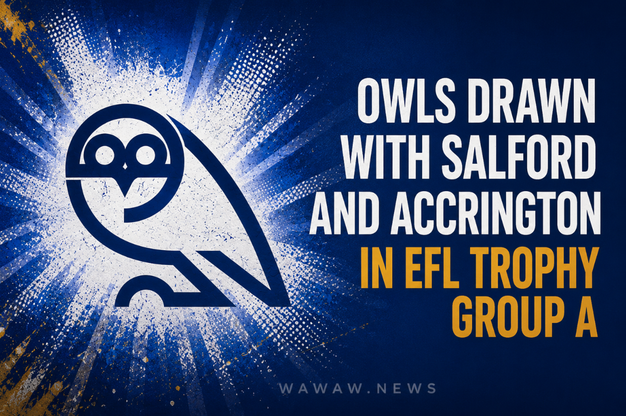 Wednesday Drawn With Salford and Accrington in EFL Trophy Group A