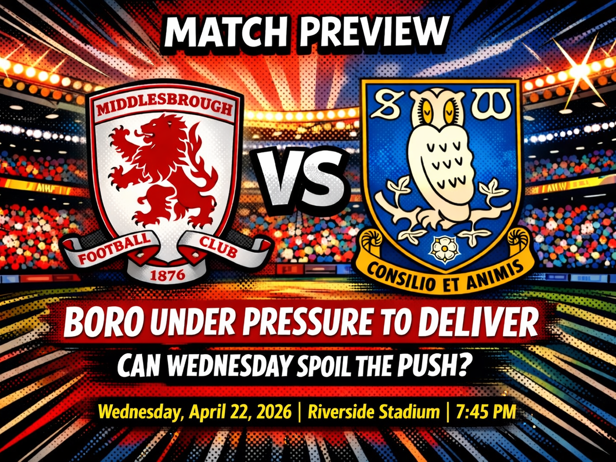Match Preview: Middlesbrough Vs Sheffield Wednesday