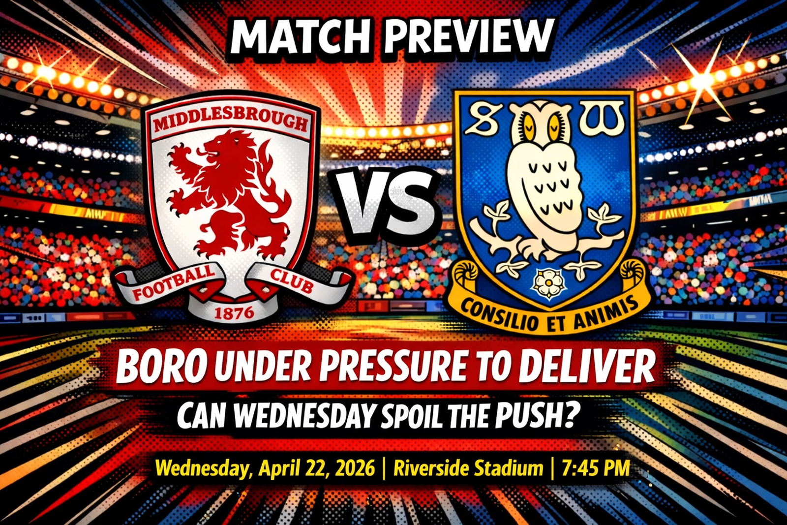 Match Preview: Middlesbrough Vs Sheffield Wednesday