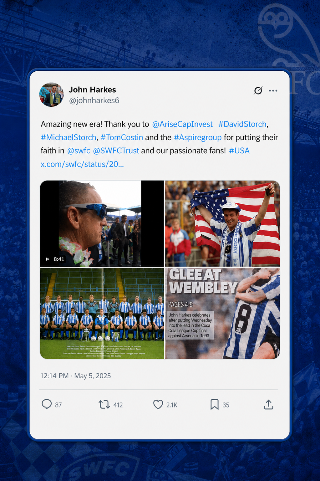 John Harkes X post - SWFC Takeover