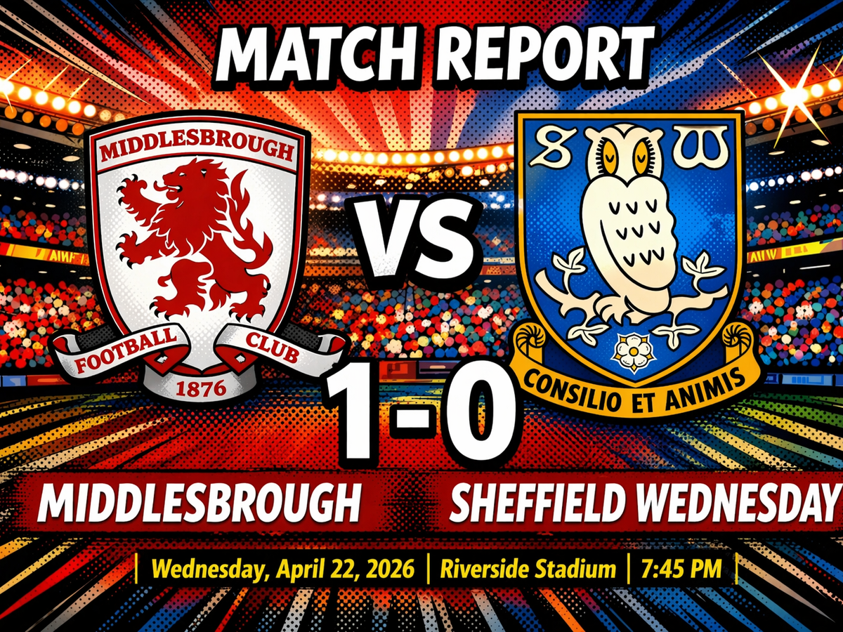 Middlesbrough 1-0 Sheffield Wednesday: Owls punished for early error at the Riverside