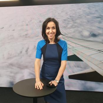Siri Lill Mannes hosting an online conference for The Civil Aviation Authority