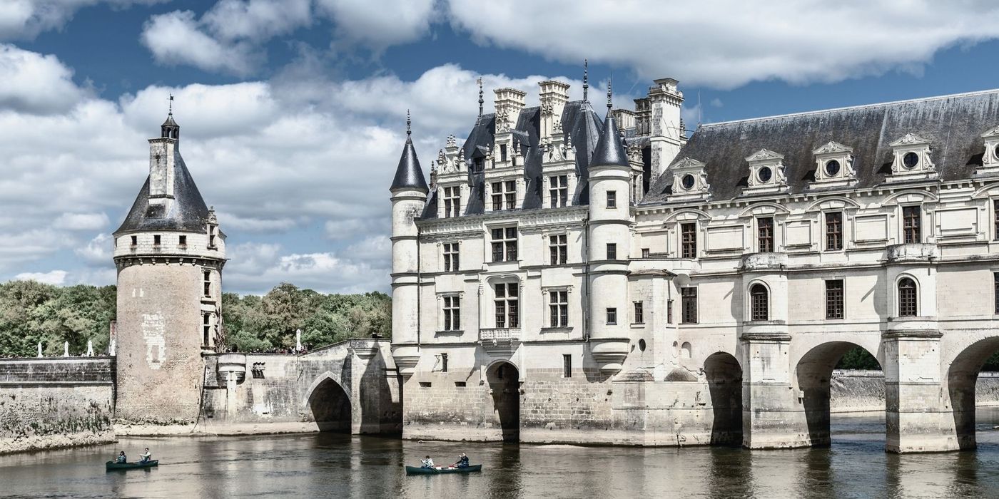 Historic stone château surrounded by French countryside