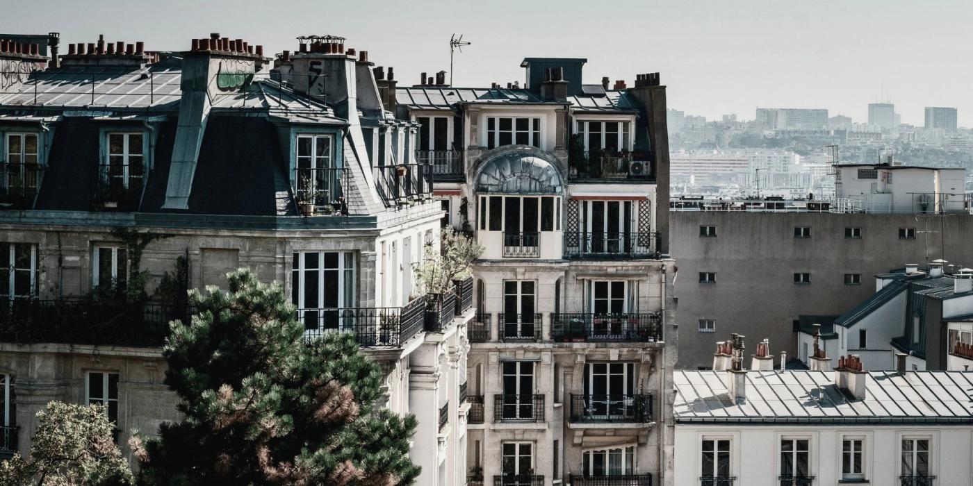 Paris rooftops on a sunny day
