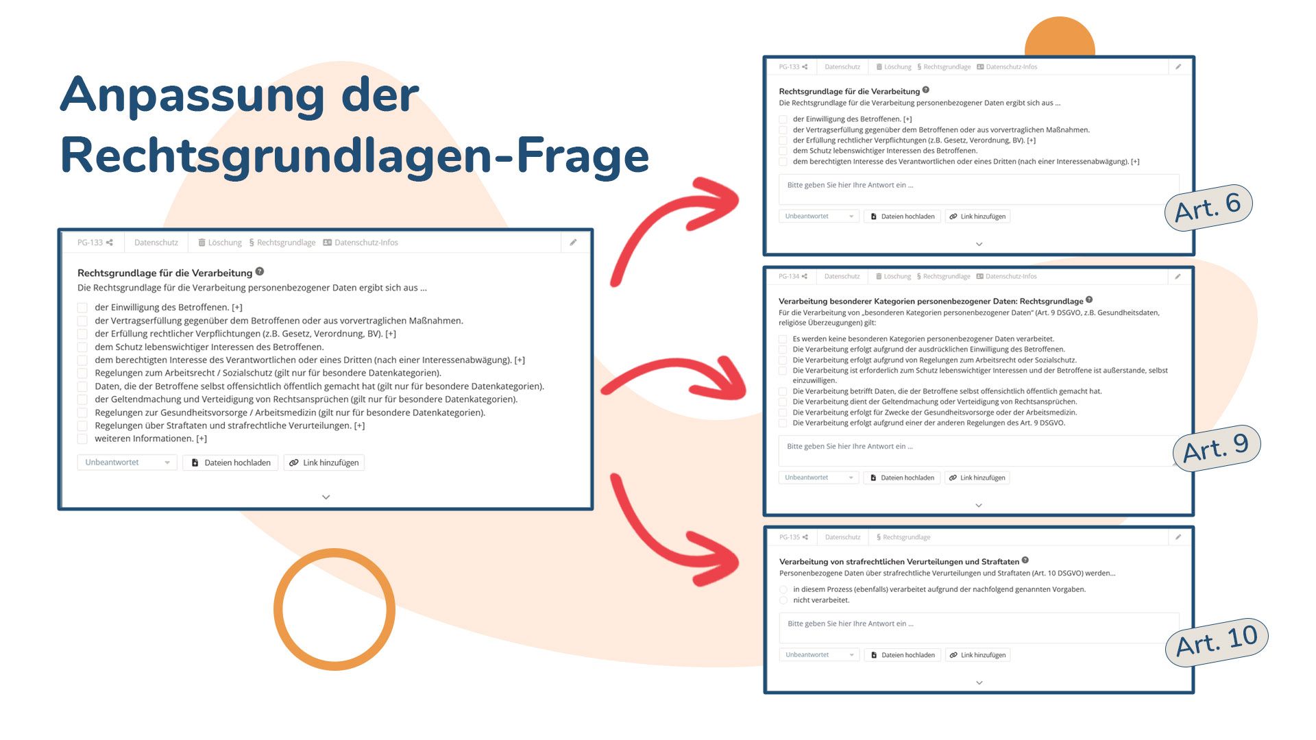 Rechtsgrundlagen gemäß DSGVO: Konkretisierung in foxondo