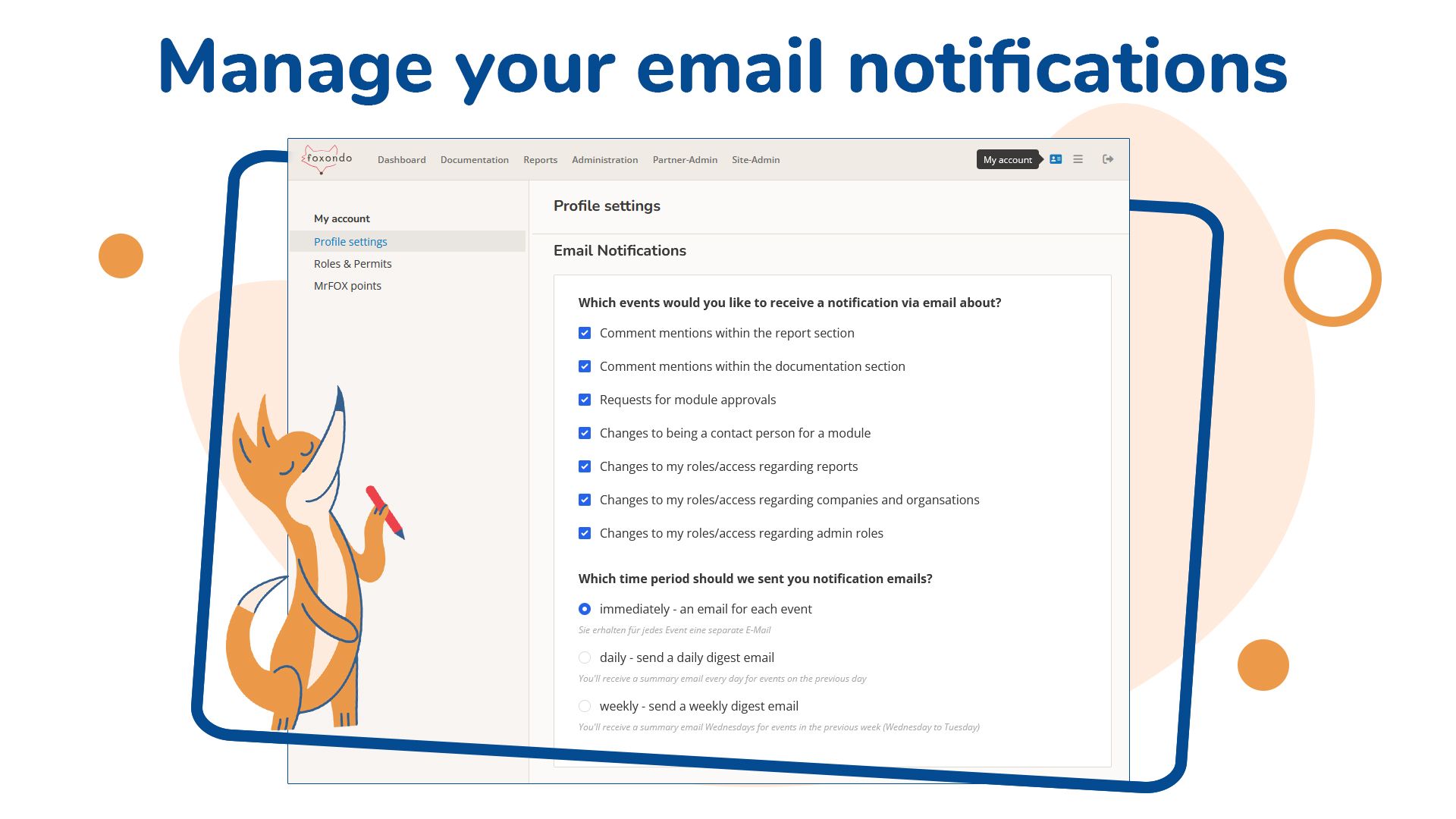 New, customizable, email notifications