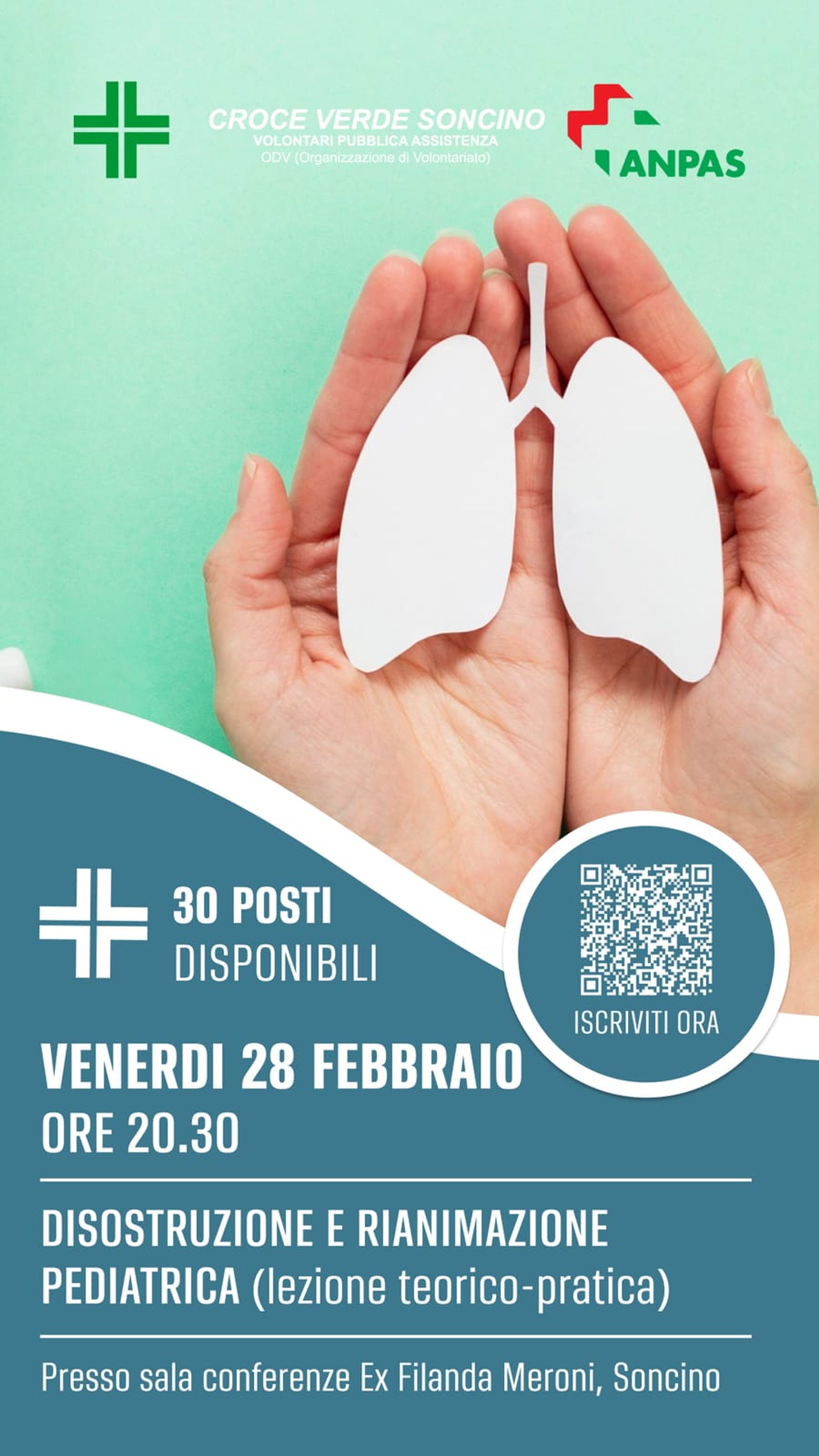 Il volantino e le grafiche dei corsi