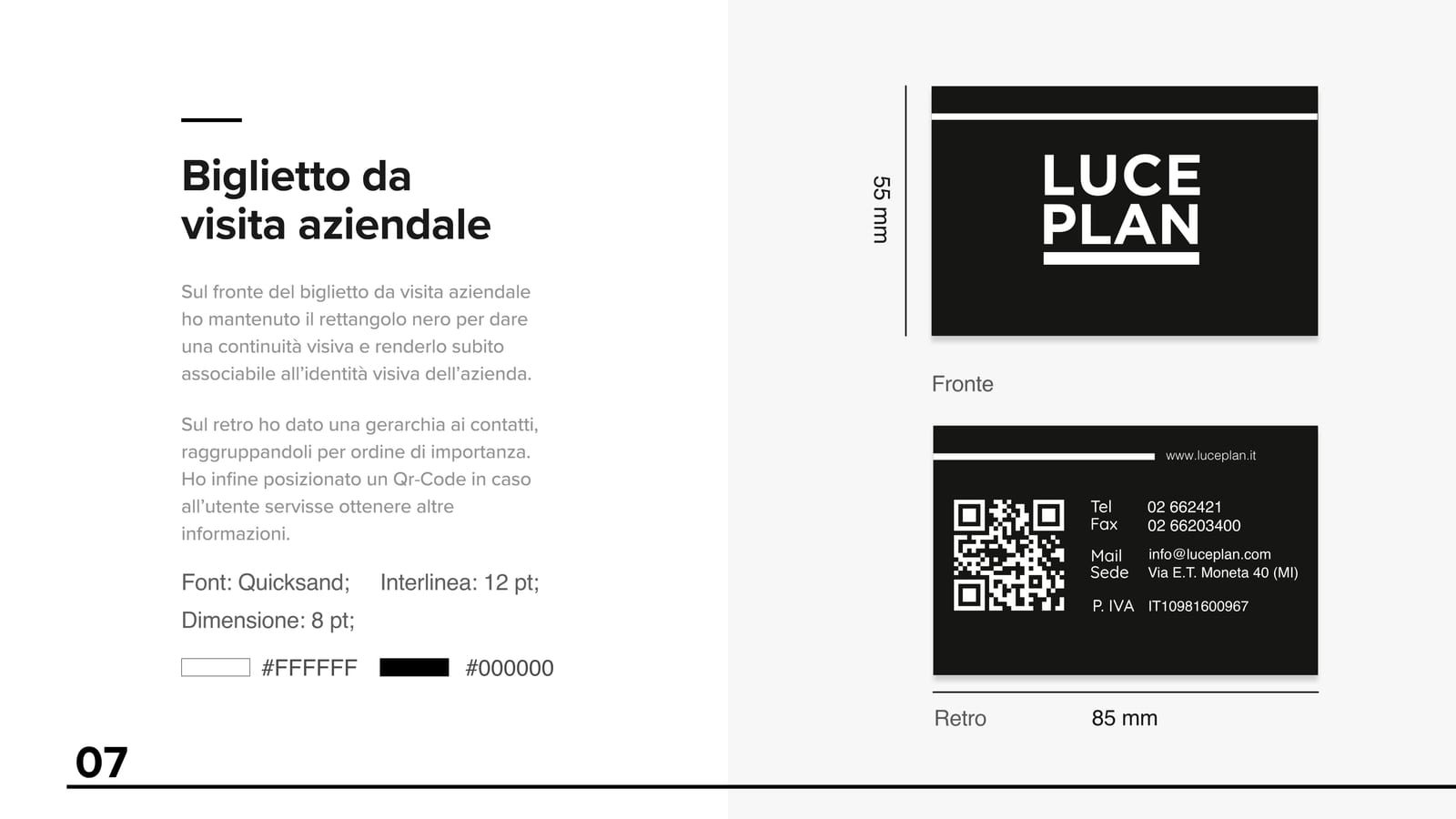 Il biglietto da visita