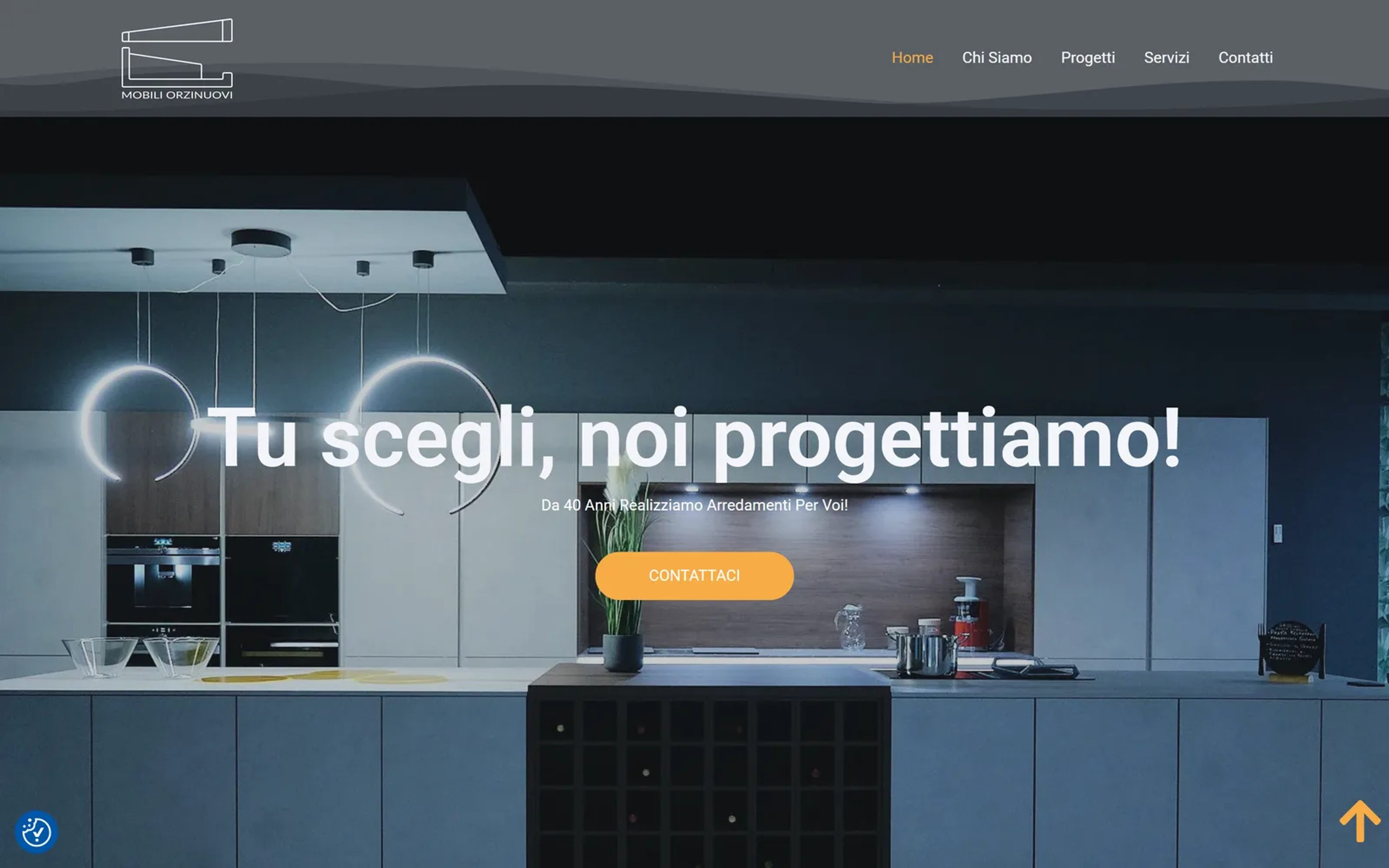 La home di Mobili Orzinuovi vista su un computer