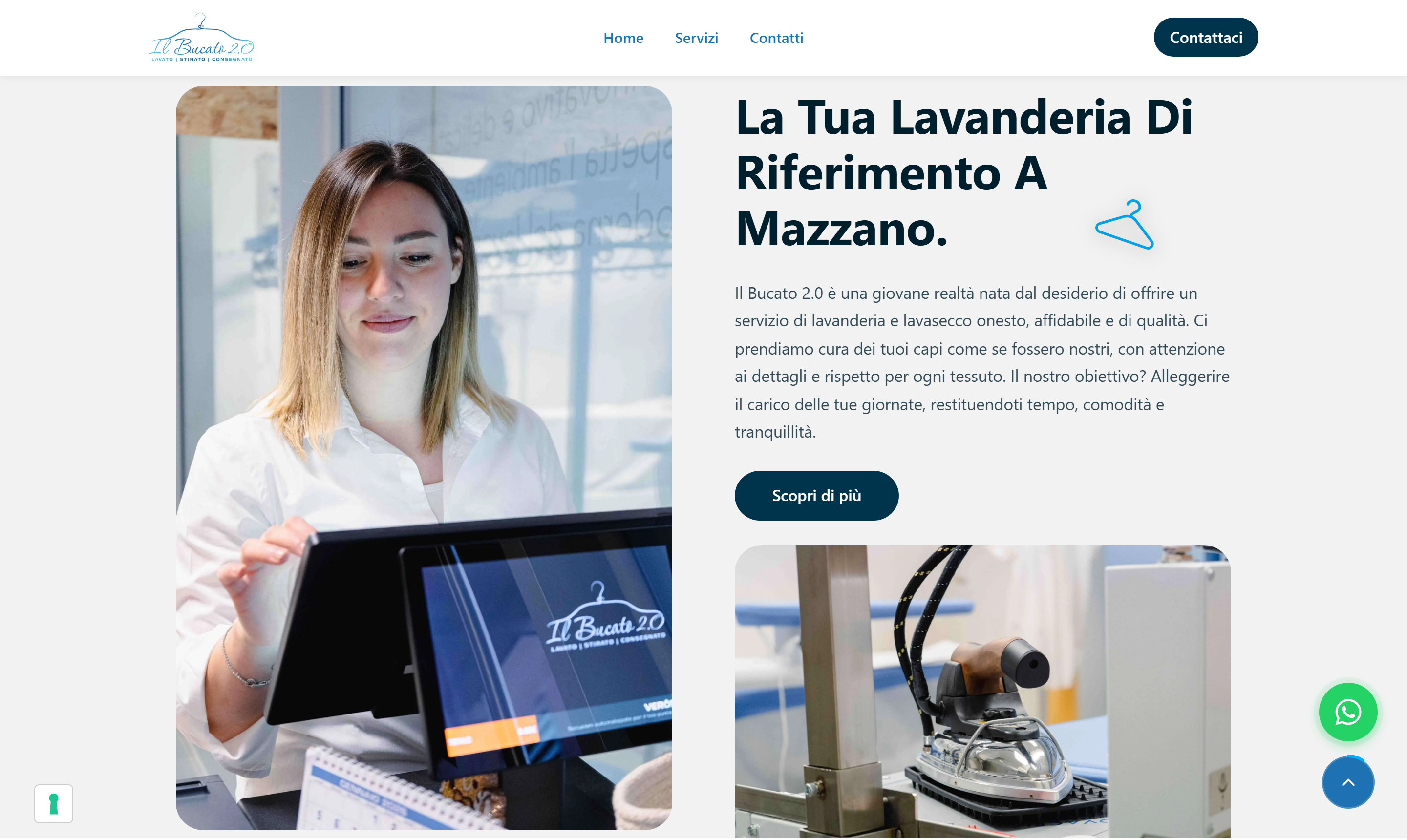 Pagina di presentazione del sito Il Bucato 2.0