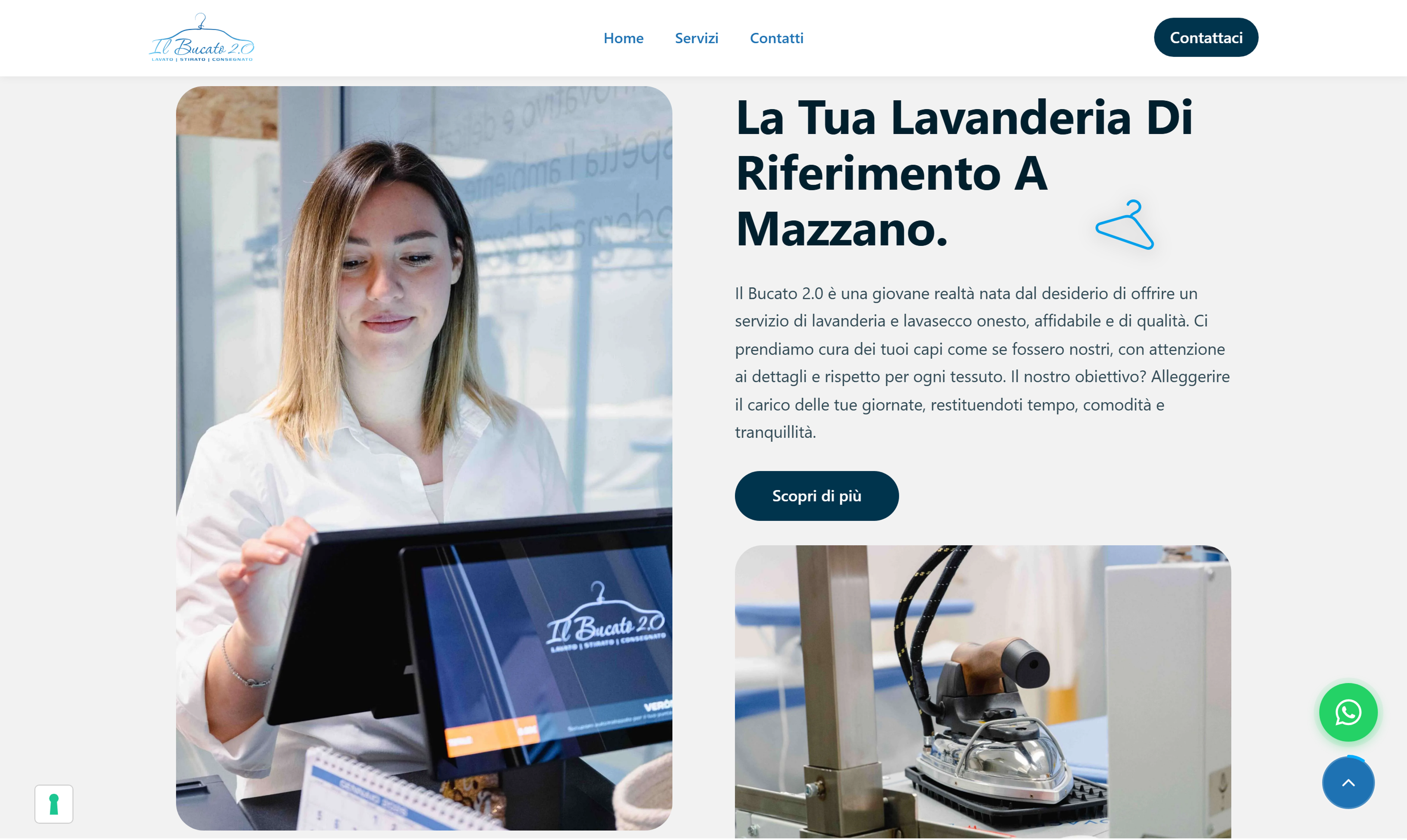 Pagina di presentazione del sito Il Bucato 2.0