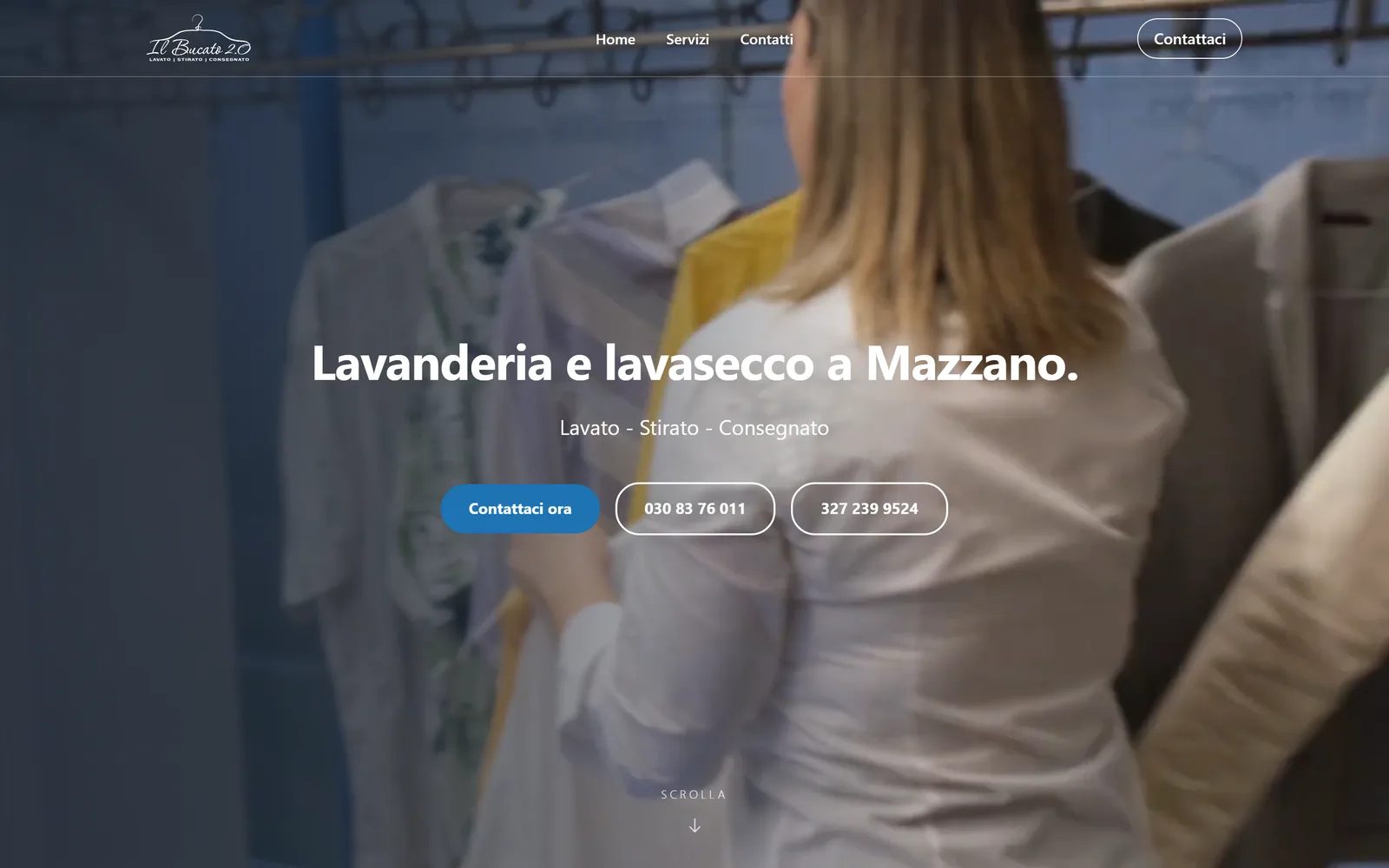 La home di Il Bucato 2.0 vista su un computer