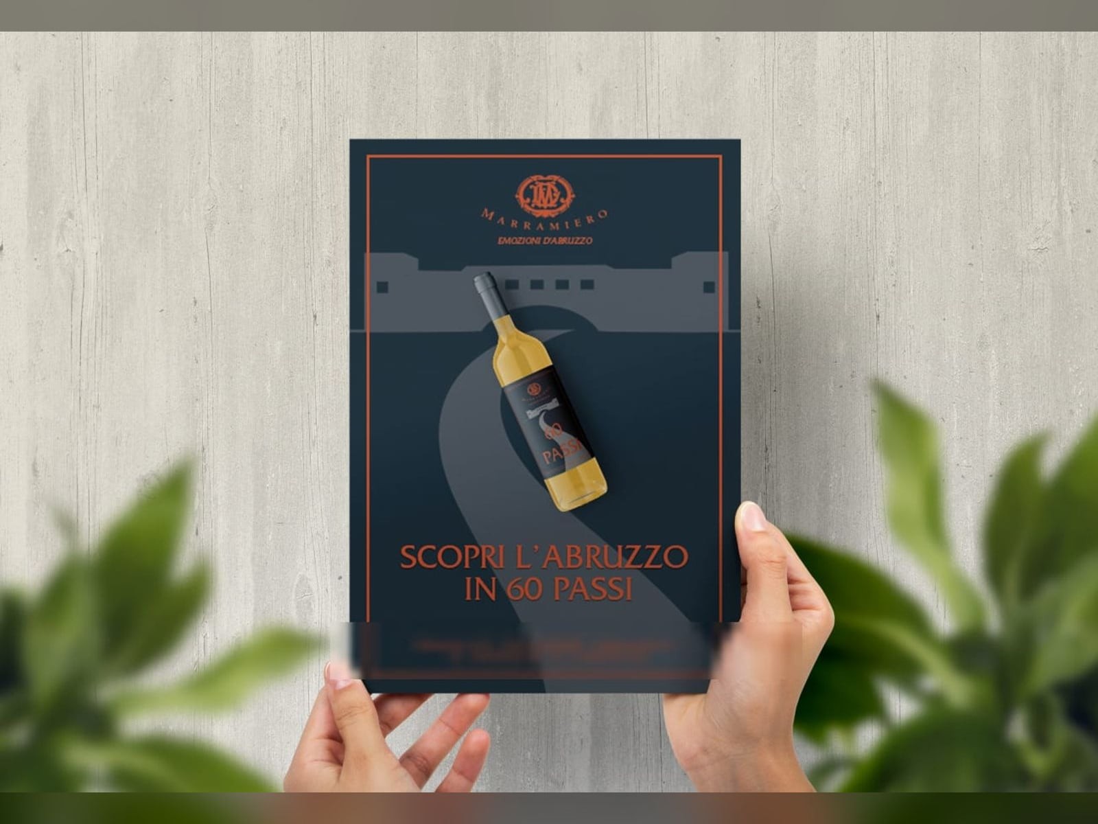 Concept di etichetta e volantino per un vino
