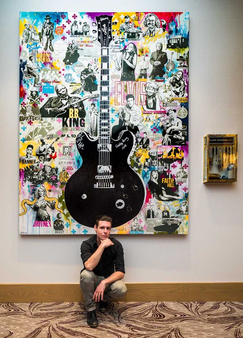 Painting installation at the Westin Hotel in Jackson