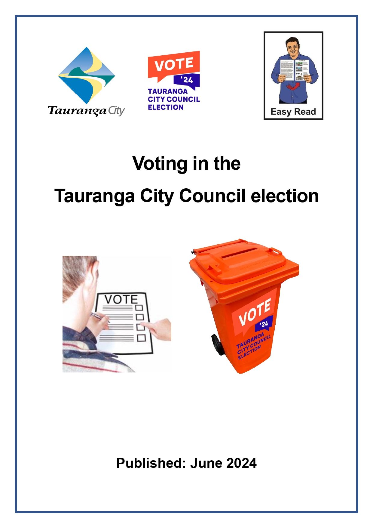 Cover Page of the Voting in the Tauranga City Council Election