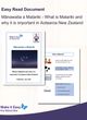 Image of the cover page of an Easy Read translation called Mānawatia a Matariki - What is Matariki and why it is important in Aotearoa New Zealand. The cover page has the Make it Easy logo at the top right corner and in the middle a image of night time sky with Matariki star cluster