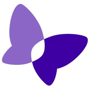 Purple butterfly from logo