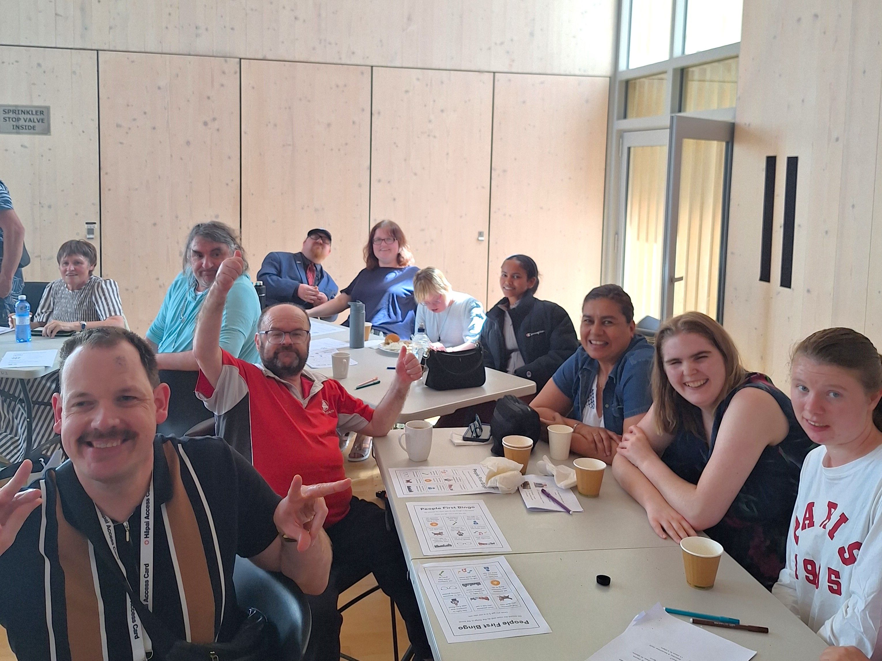 Group of people smiling at the camera