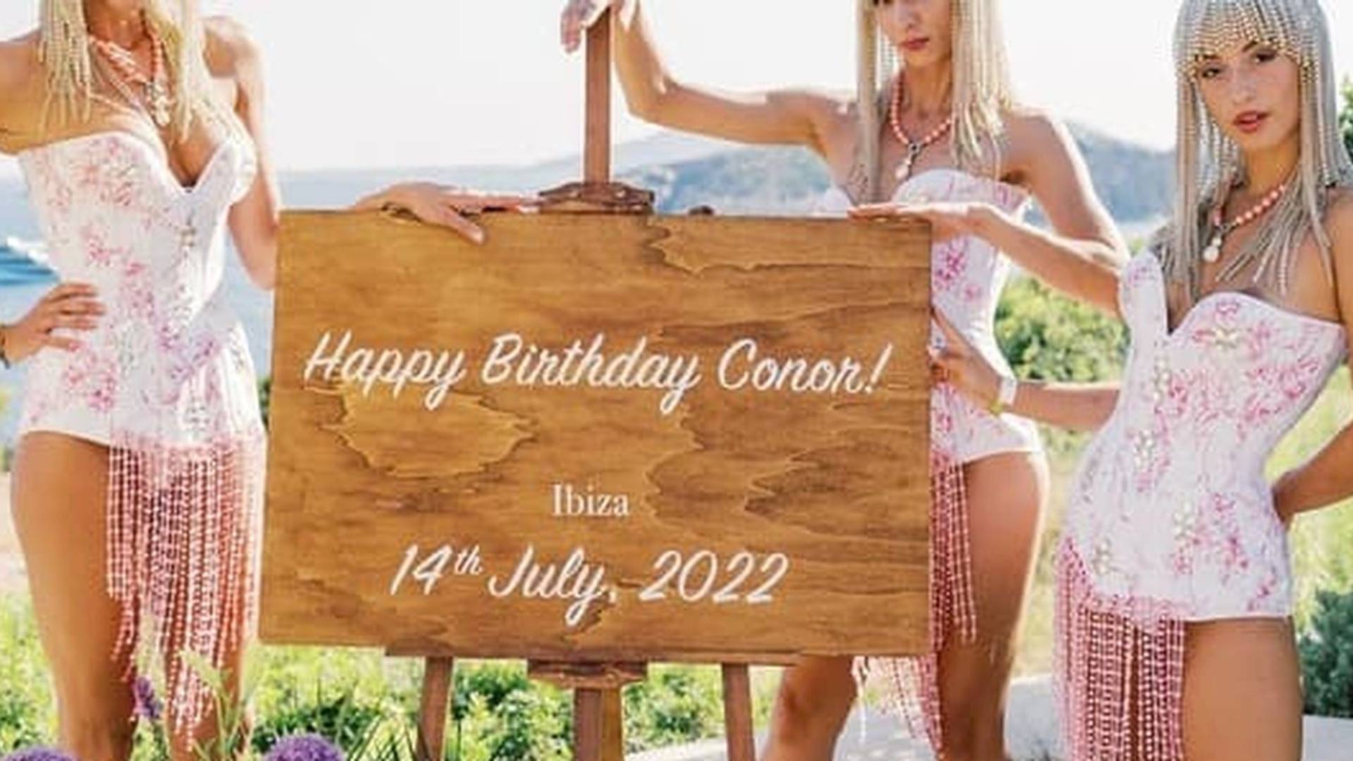 Tropical birthday party at a luxury Ibiza villa