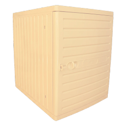 510173-08 · Locker Con Cajonera Beige — Vista tres cuartos