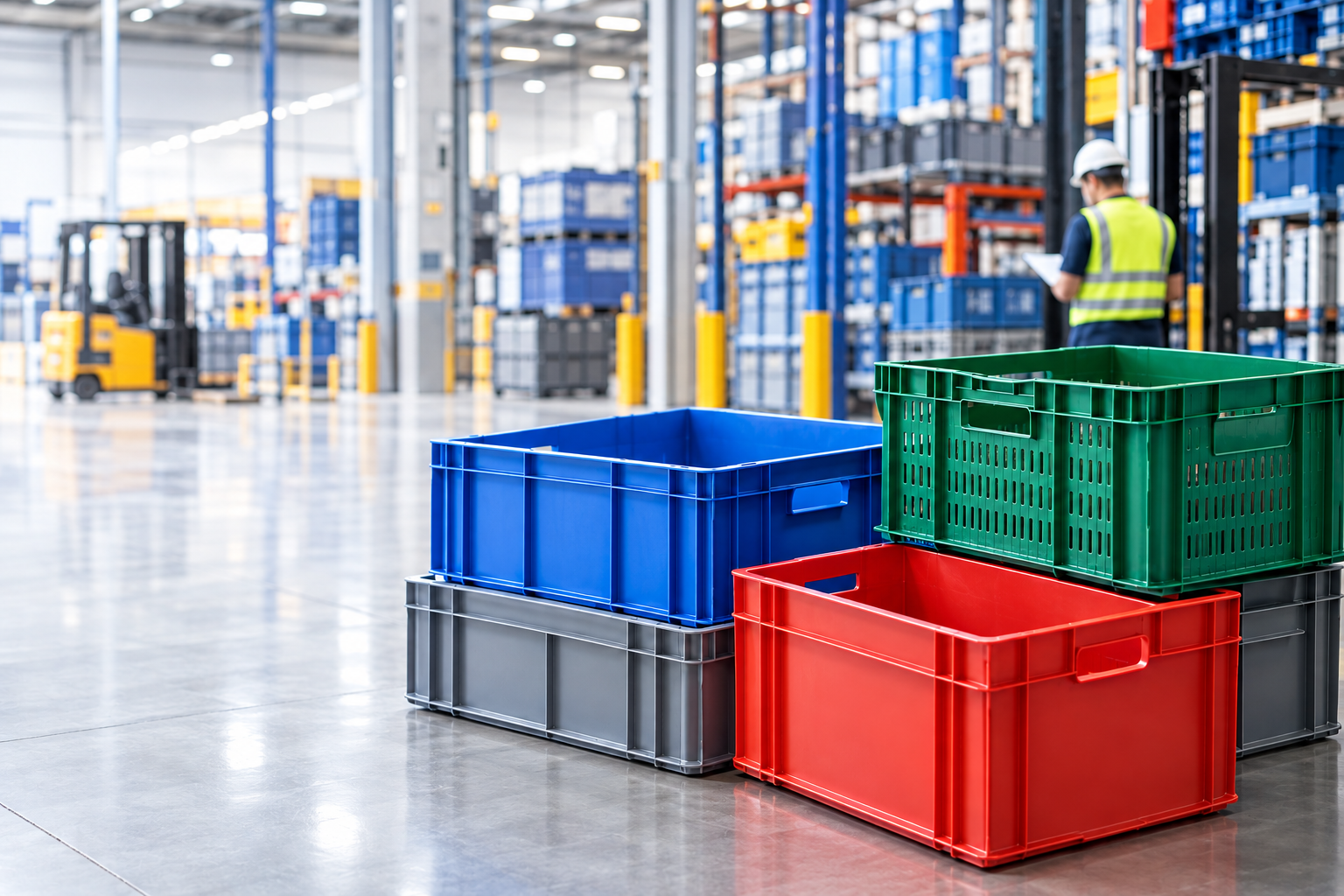 cajas plásticas de colores 