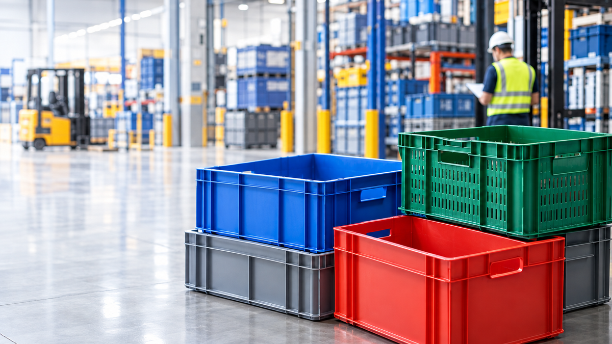 cajas plásticas de colores