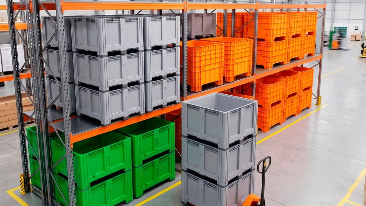 Cómo optimizar el almacenamiento y la logística en tu almacén con contenedores industriales de plástico.