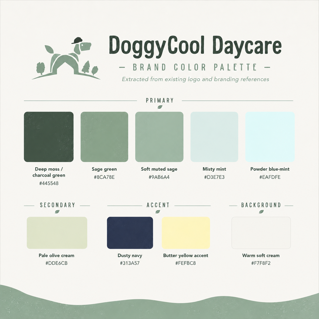 Design reference image, brand color palette