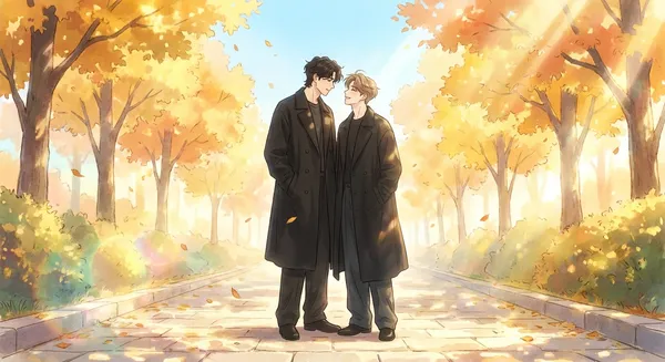 Big Brother warm BL novel cover, found family brothers cozy scene