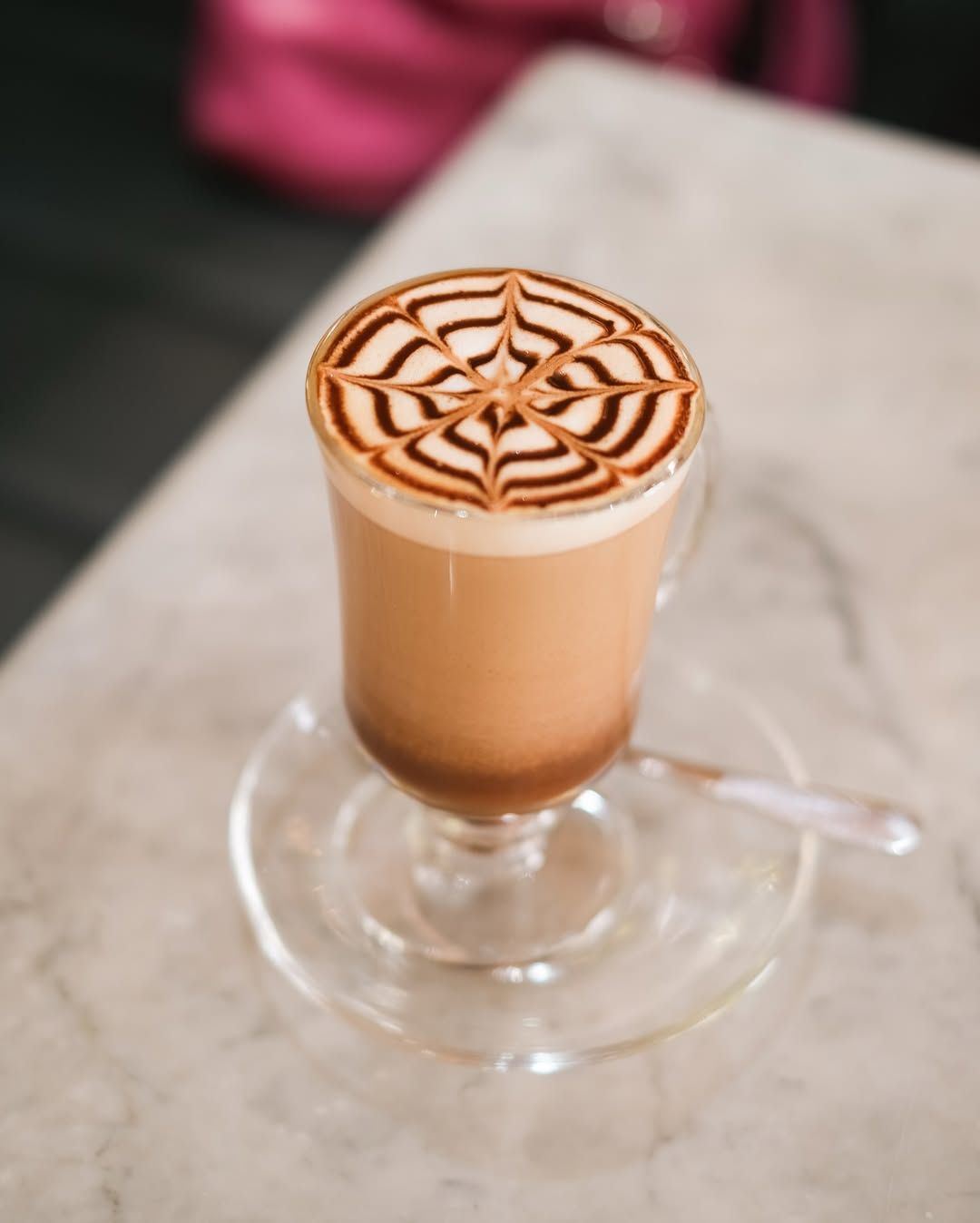 Chocolate drink with a star pattern