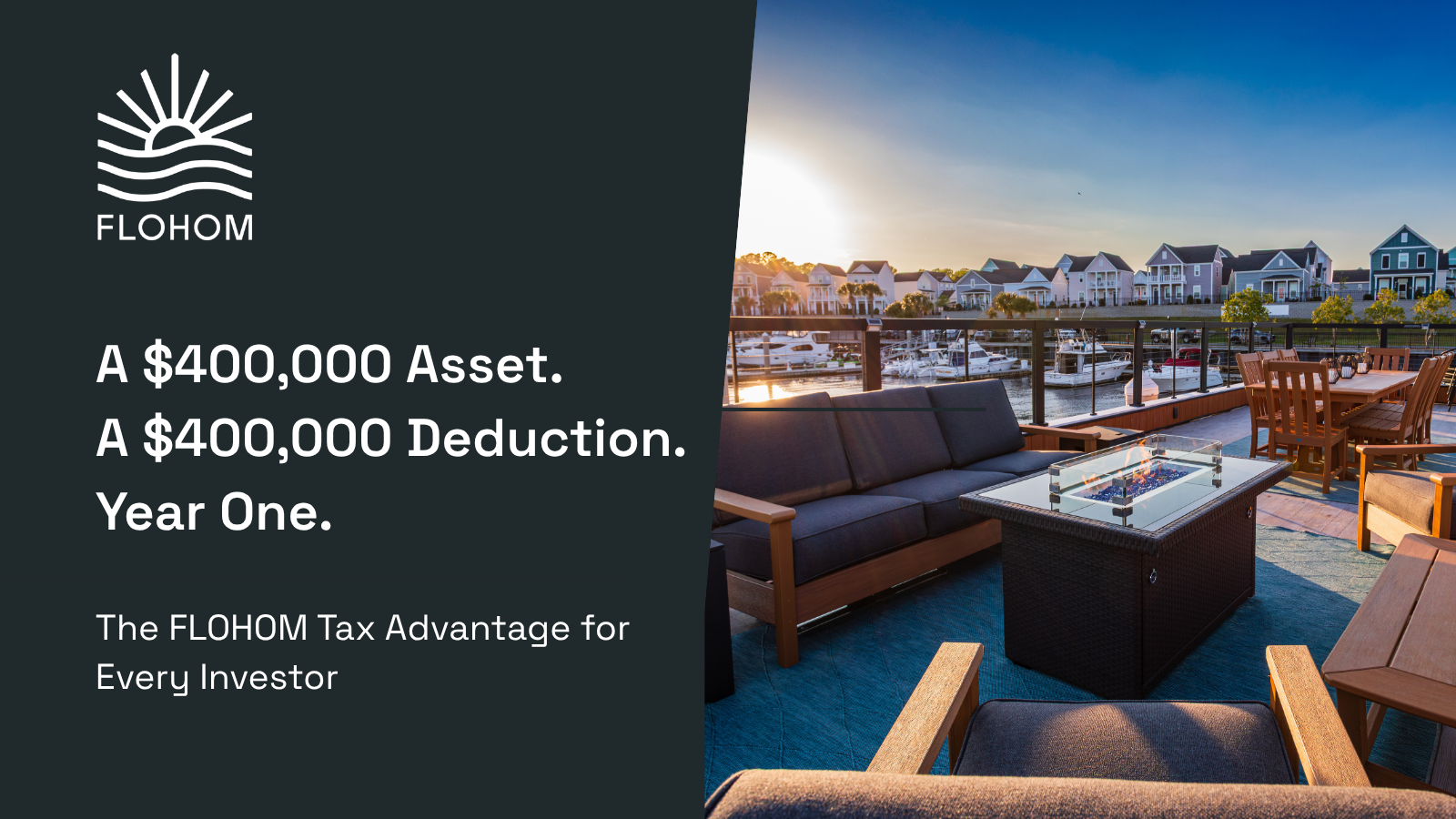A $400,000 Asset. A $400,000 Deduction. Year One.