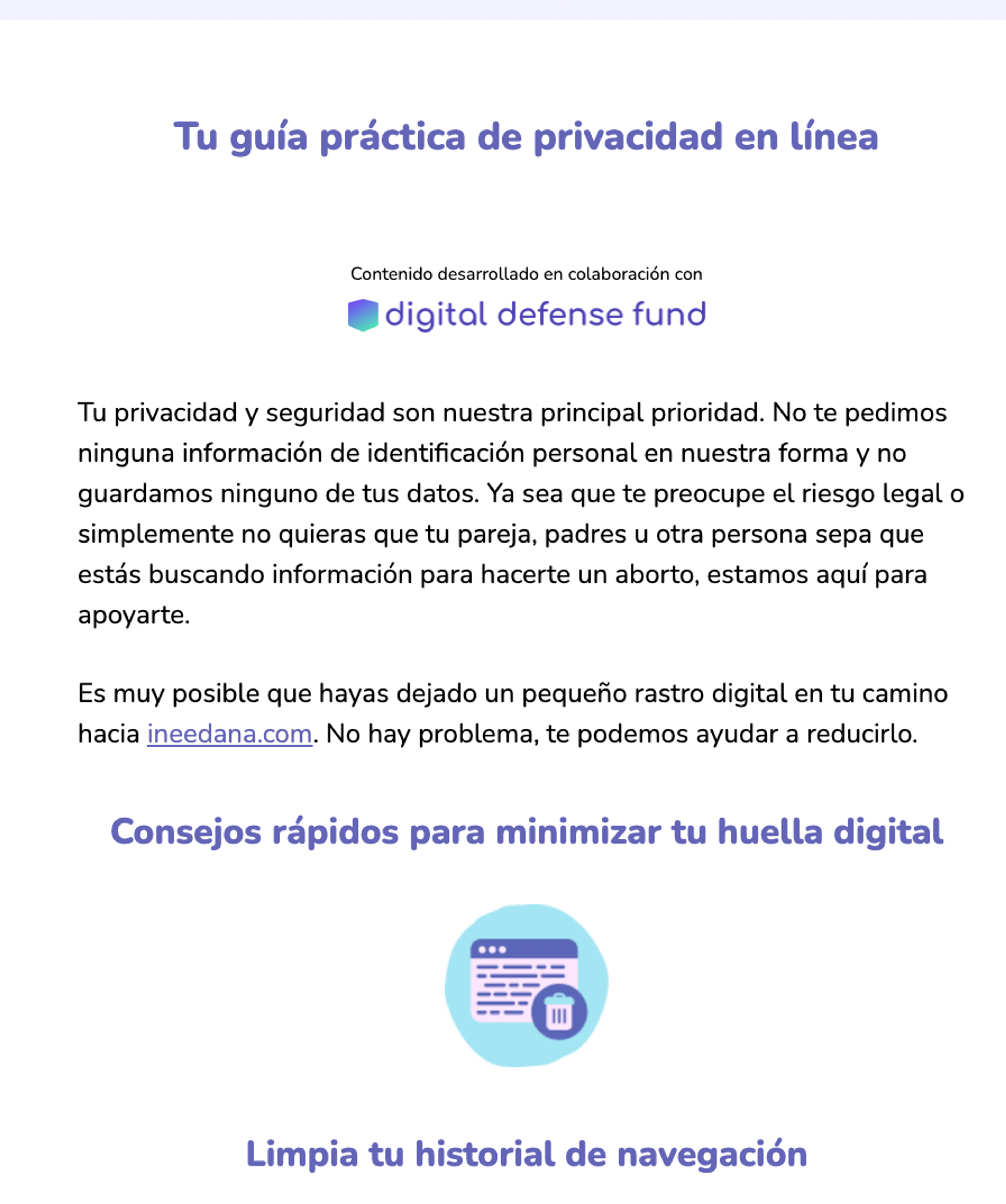 privacidad en linea