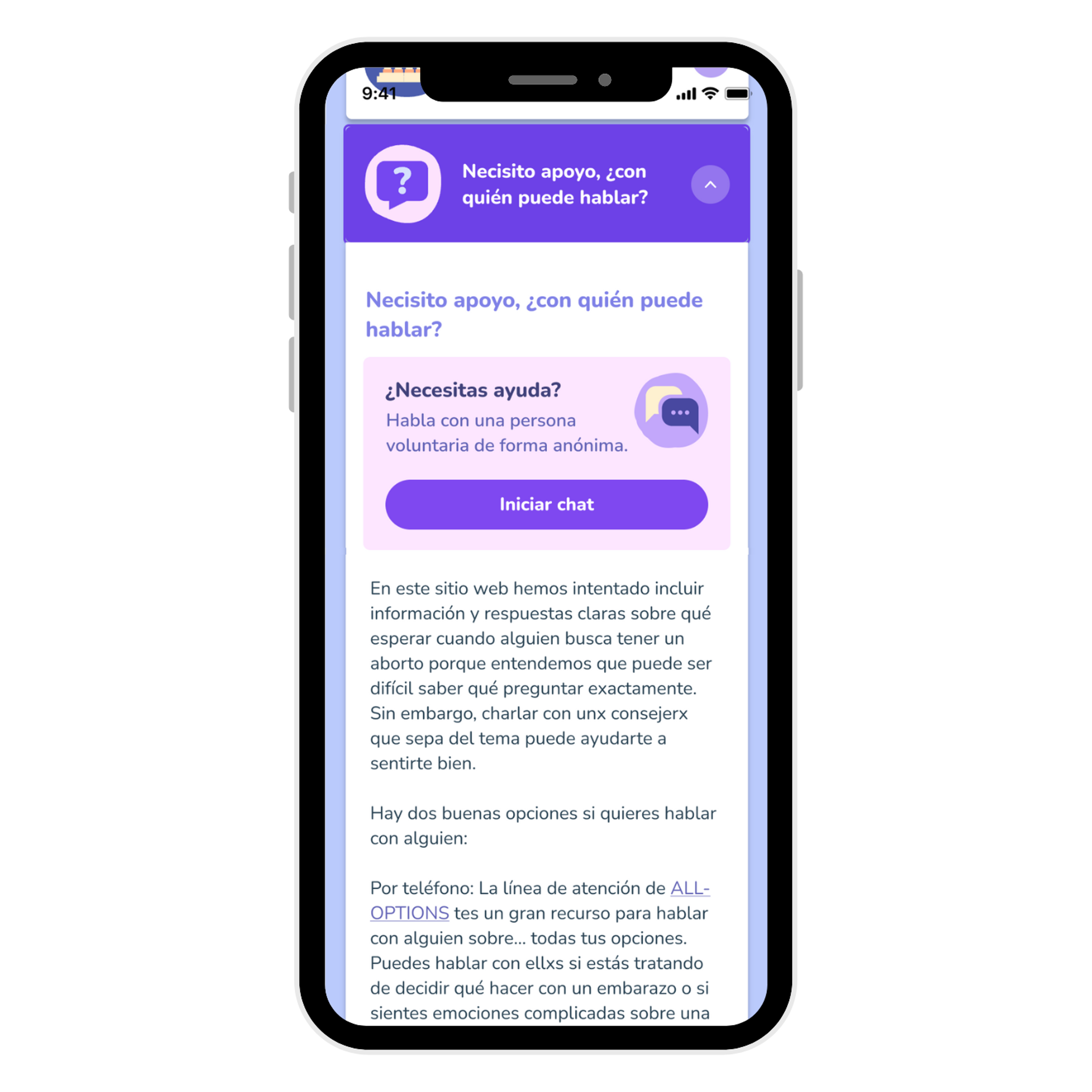 screenshot of chat