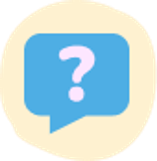 illustration of a chat bubble with a question mark