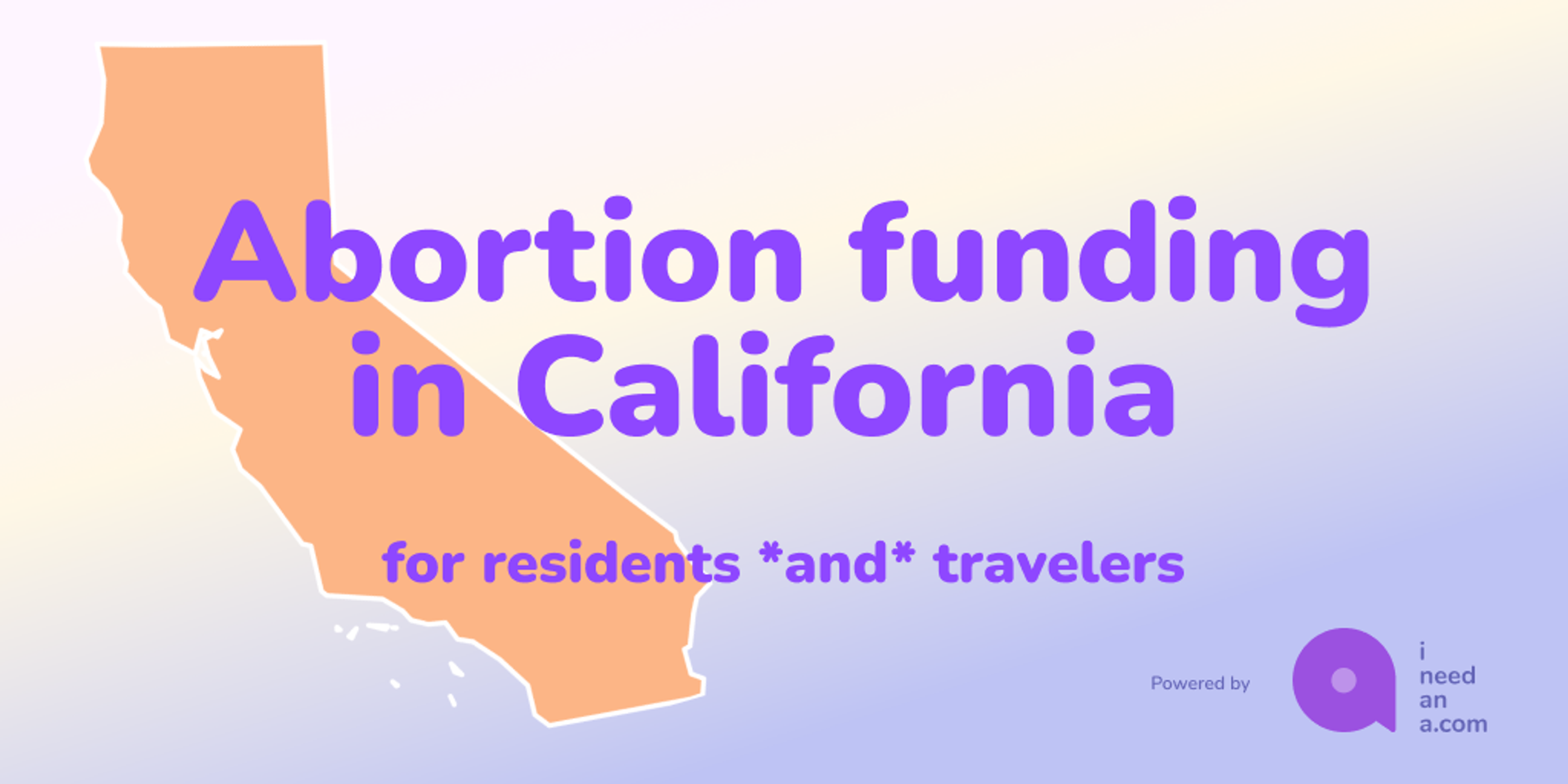 Need money for an abortion in California? Financial assistance is available for people who live in or are traveling to the state!