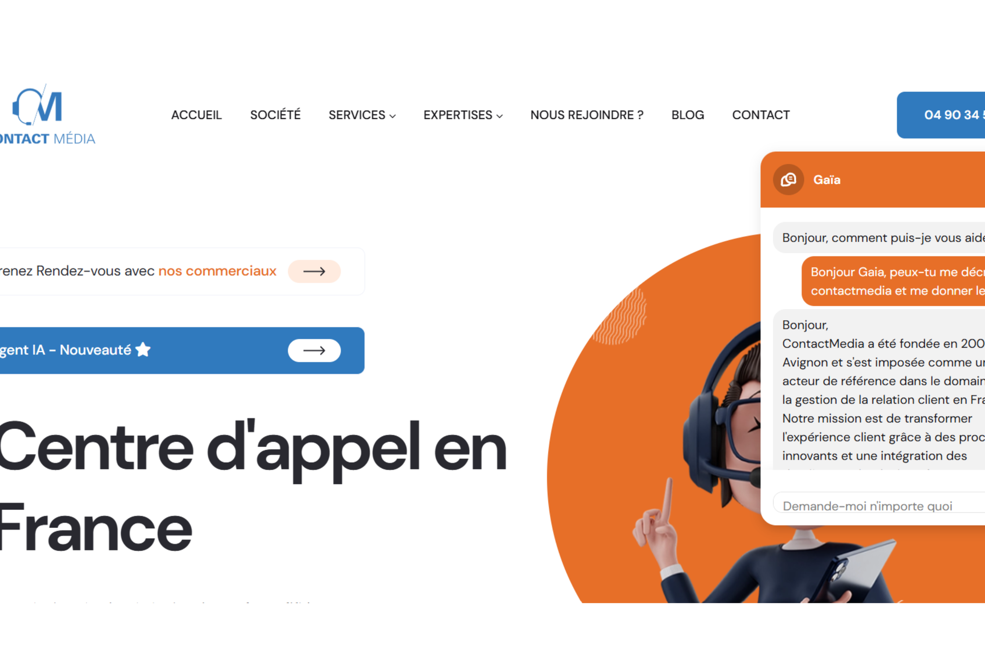 Centre d'appel et IA