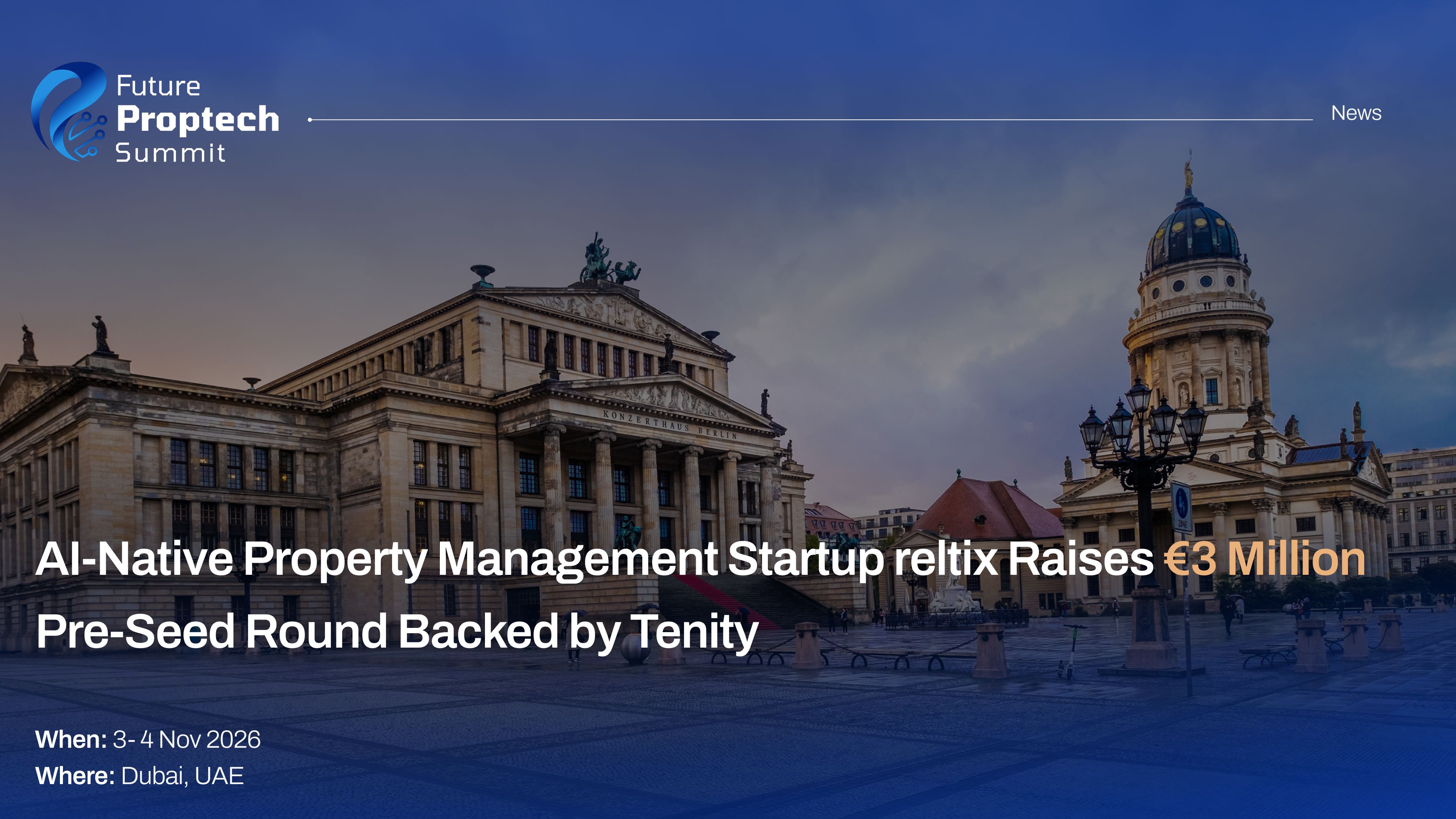 AI-Native Property Management Startup reltix Raises €3 Million Pre-Seed Round Backed by Tenity